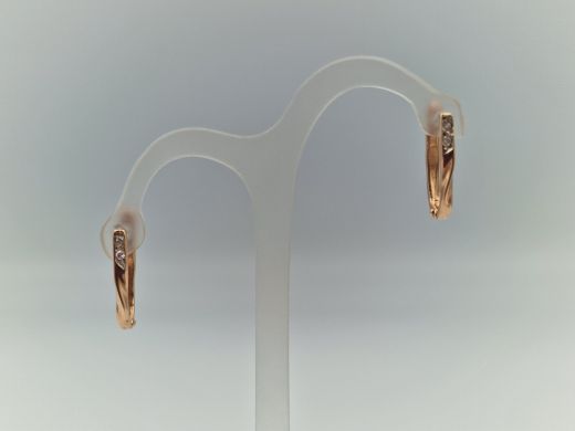 Zelta auskari ar cirkoniju, 1.95 g