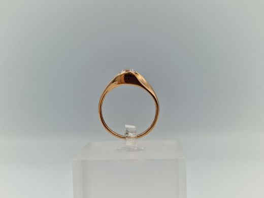 Zelta gredzens ar cirkoniju, 2.07 g, izm. 16.5