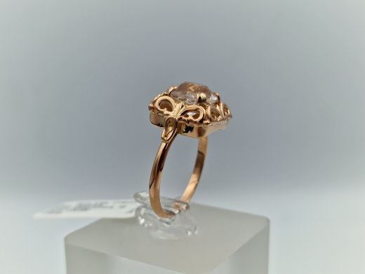 Zelta gredzens ar cirkoniju, 3.9 g, izm. 18