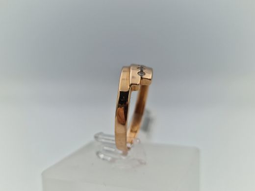 Zelta gredzens ar cirkoniju, 2.86 g, izm. 17