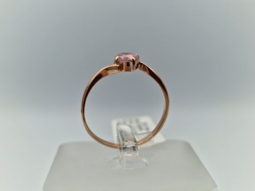 Zelta gredzens ar cirkoniju, 1.1 g, izm. 17