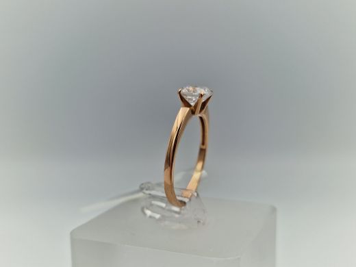 Zelta gredzens ar cirkoniju, 1.64 g, izm. 15.5