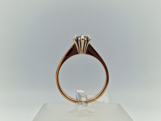 Zelta gredzens ar cirkoniju, 1.96 g, izm. 16.5