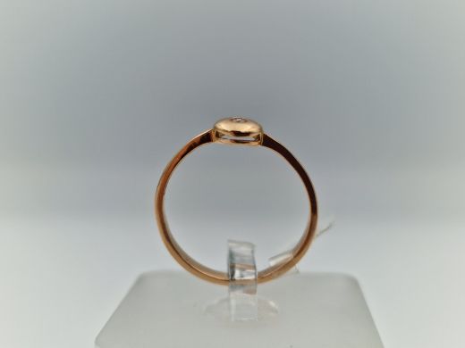 Zelta gredzens ar cirkoniju, 1.41 g, izm. 17