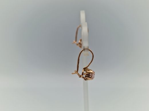 Zelta auskari ar cirkoniju, 2.26 g