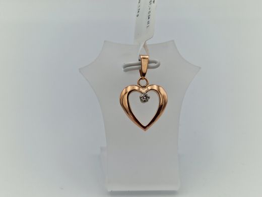 Золотой кулон с бриллиантом, 1.74 г