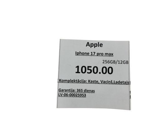 Apple iPhone 17 Pro Max 256 gb