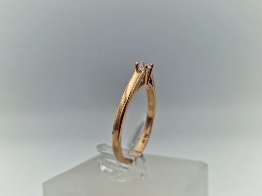 Zelta gredzens ar cirkoniju, 1.91 g, izm. 17