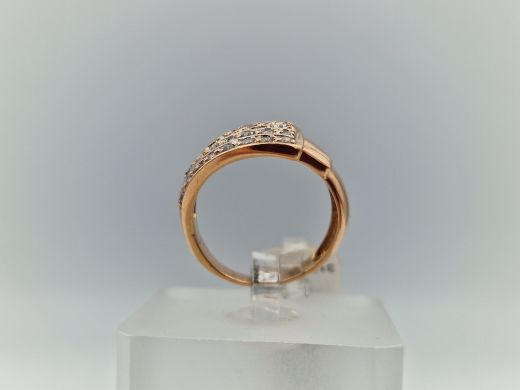 Zelta gredzens ar cirkoniju, 4.83 g, izm. 16.5