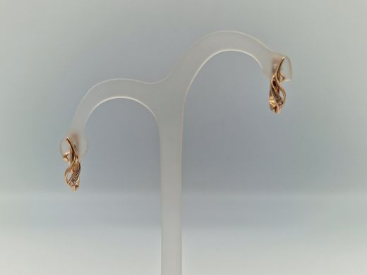 Zelta auskari ar cirkoniju, 3.16 g