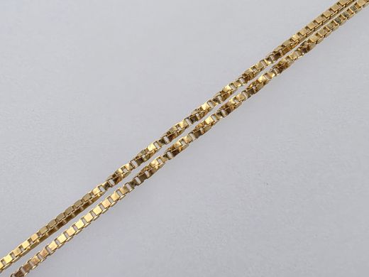 Gold necklace with diamond and sapphire, 3.99 g, size 43 cm