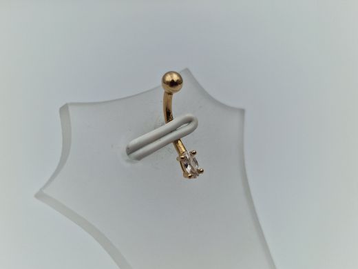 Zelta kulons ar cirkoniju, 0.43 g