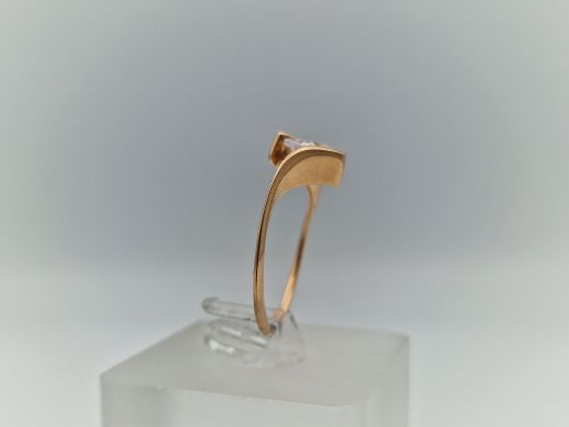 Zelta gredzens ar cirkoniju, 2.29 g, izm. 17.5