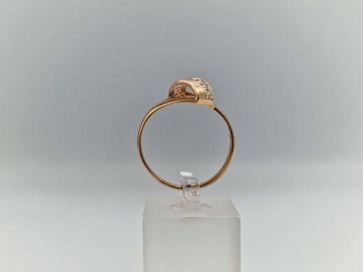 Zelta gredzens ar cirkoniju, 2.3 g, izm. 19.2