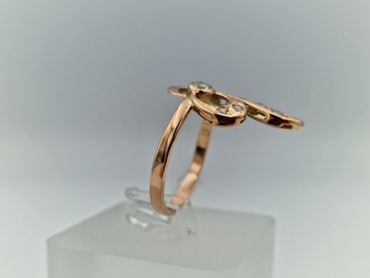 Zelta gredzens ar cirkoniju, 3.26 g, izm. 18