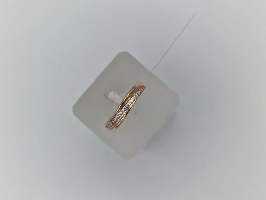 Zelta gredzens ar cirkoniju, 1.64 g, izm. 18