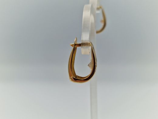 Золотые серьги с цирконом, 2.2 г
