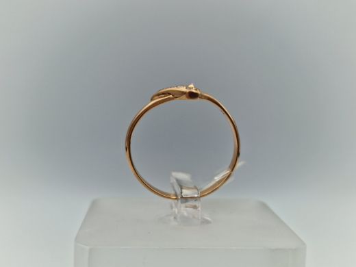 Zelta gredzens ar cirkoniju, 1.2 g, izm. 16.5