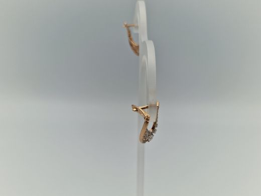 Zelta auskari ar cirkoniju, 3.46 g