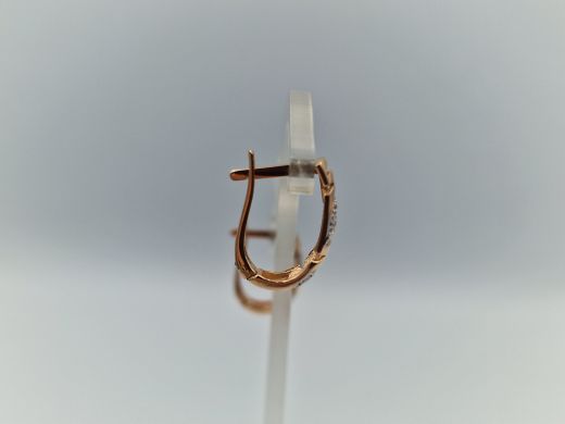 Zelta auskari ar cirkoniju, 2.51 g