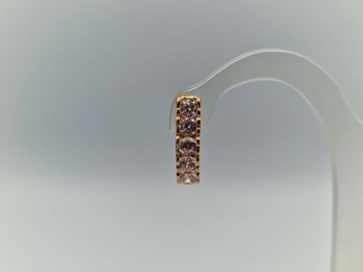 Золотые серьги с цирконом, 1.51 г