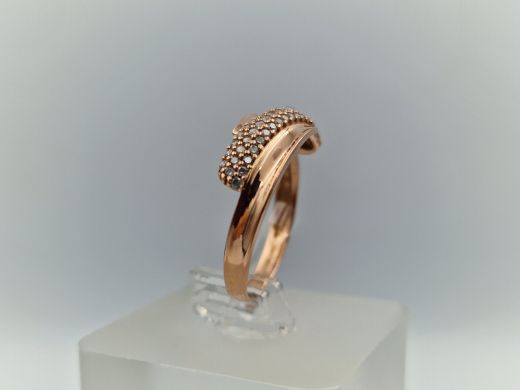 Zelta gredzens ar cirkoniju, 2.61 g, izm. 19.5