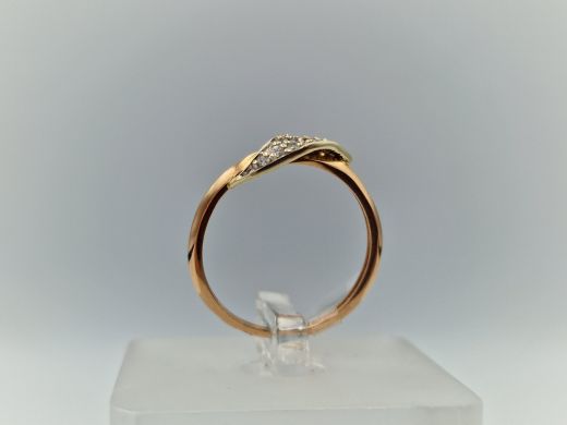 Zelta gredzens ar cirkoniju, 1.58 g, izm. 16.5