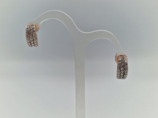 Zelta auskari ar cirkoniju, 2.31 g