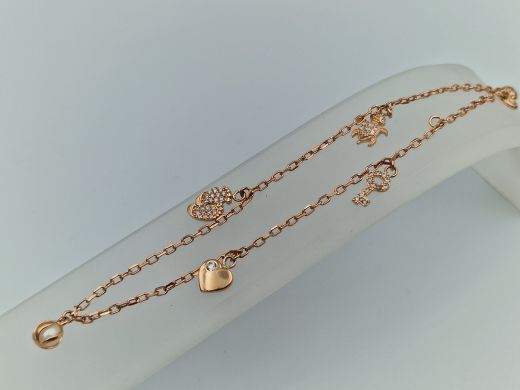 Zelta ķēdīte ar cirkoniju, 4.36 g, izm. 28