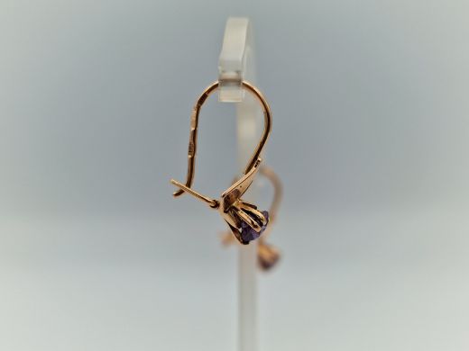 Золотые серьги с кораллом, 1.98 г