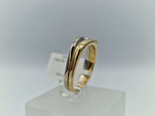 Zelta gredzens ar briljantu, 5.14 g, izm. 18.5