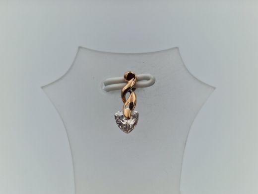 Золотой кулон с цирконом, 0.6 г