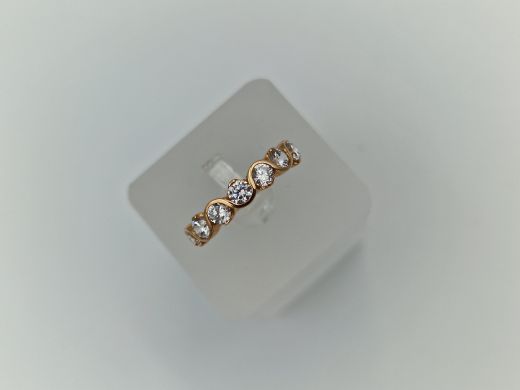 Zelta gredzens ar cirkoniju, 1.97 g, izm. 16.5