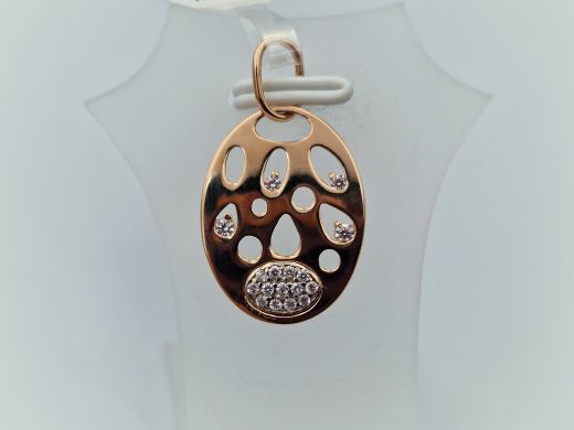 Zelta kulons ar cirkoniju, 1.46 g