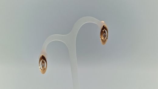 Zelta auskari ar cirkoniju, 1.89 g