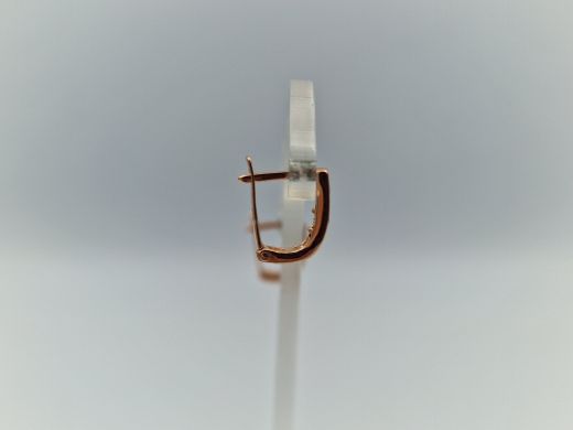 Золотые серьги с цирконом, 1.06 г