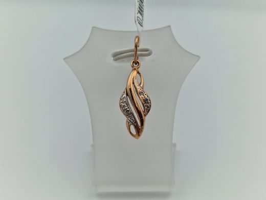 Zelta kulons ar cirkoniju, 1.44 g