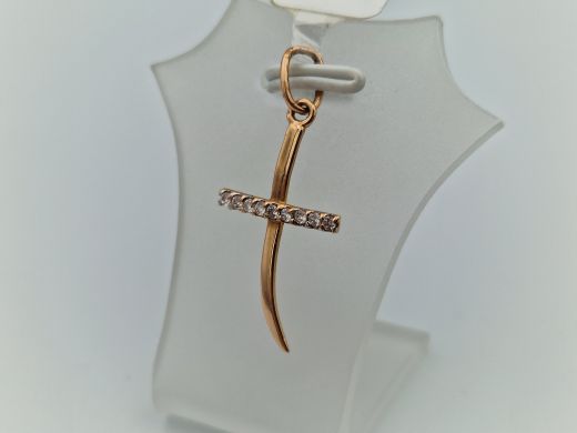 Zelta kulons ar cirkoniju, 0.67 g