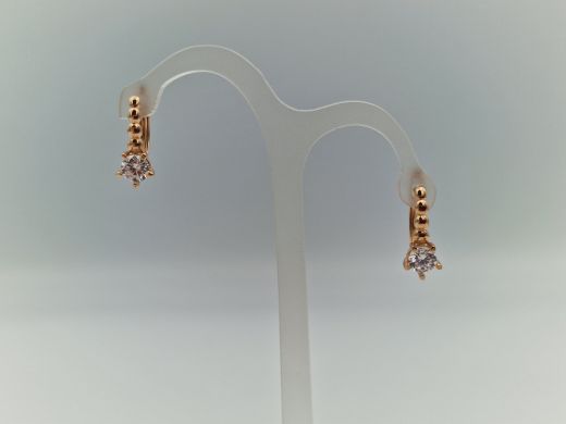 Zelta auskari ar cirkoniju, 2.21 g