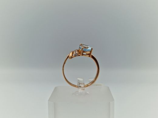 Zelta gredzens ar cirkoniju, 2.32 g, izm. 17