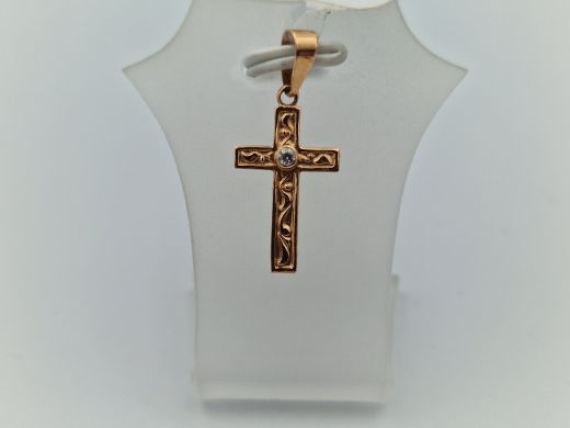 Золотой кулон с цирконом, 0.56 г