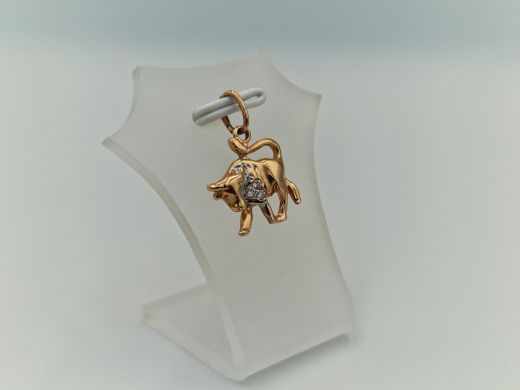 Zelta kulons ar cirkoniju, 1.55 g