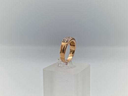 Zelta gredzens ar cirkoniju, 3.59 g, izm. 17.5