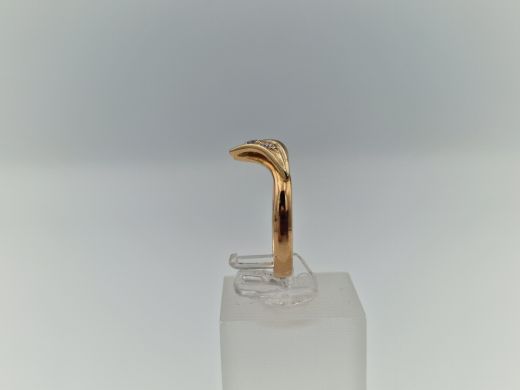 Zelta gredzens ar cirkoniju, 2.57 g, izm. 15.5