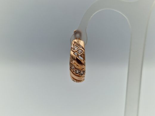 Zelta auskari ar cirkoniju, 3.59 g