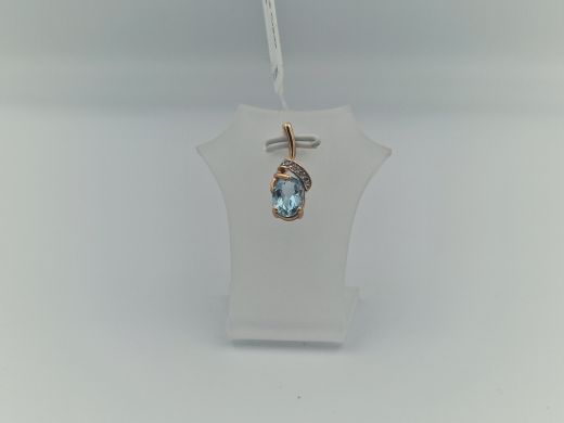 Zelta kulons ar cirkoniju, 1.27 g