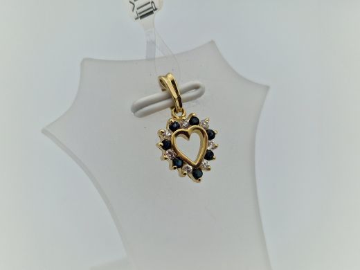 Золотой кулон с цирконом, 0.87 г