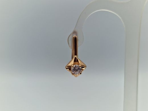 Zelta auskari ar cirkoniju, 2.28 g