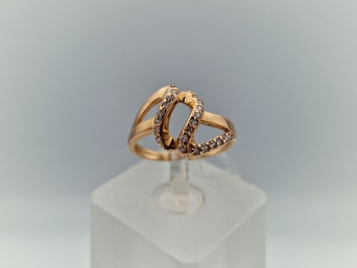 Золотое кольцо с цирконом, 1.7 г, разм. 16