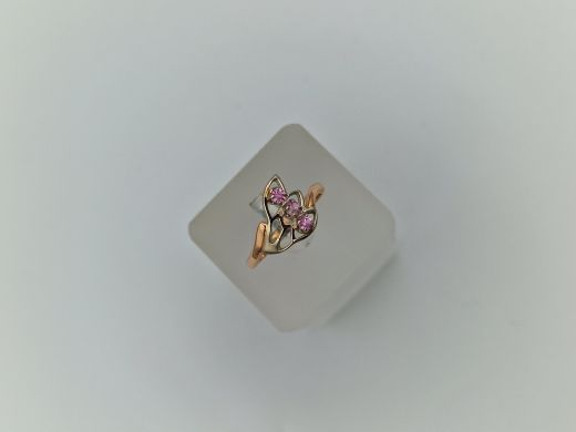 Золотое кольцо с кораллом, 2.18 г, разм. 17.5